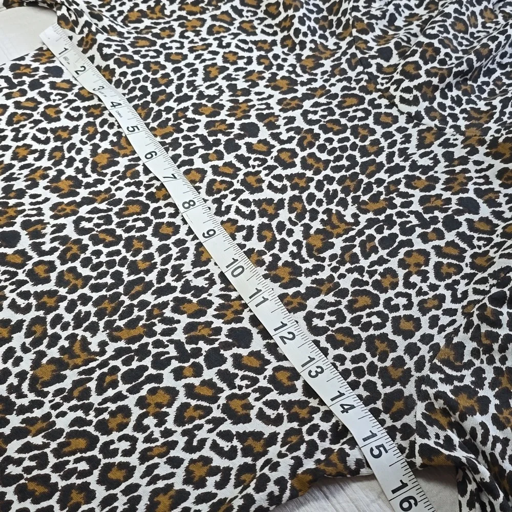 J. Crew Leopard Print Tissue Turtleneck Women's Size XS